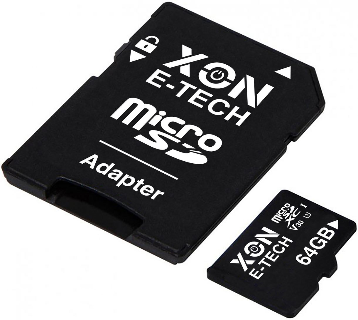 Карта памяти XON microSDXC 64GB Class 30 (V30) UHS-II/U3 + SD adapter (MCSX3064BA)