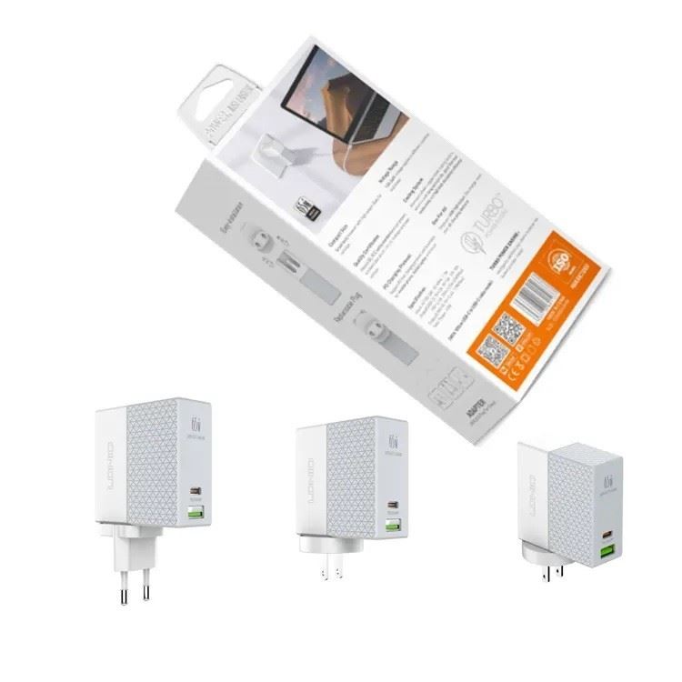 Зарядное устройство XON PowerCharge 65W (PD65) USB Type-C White (PCCW0065AС0W 137)