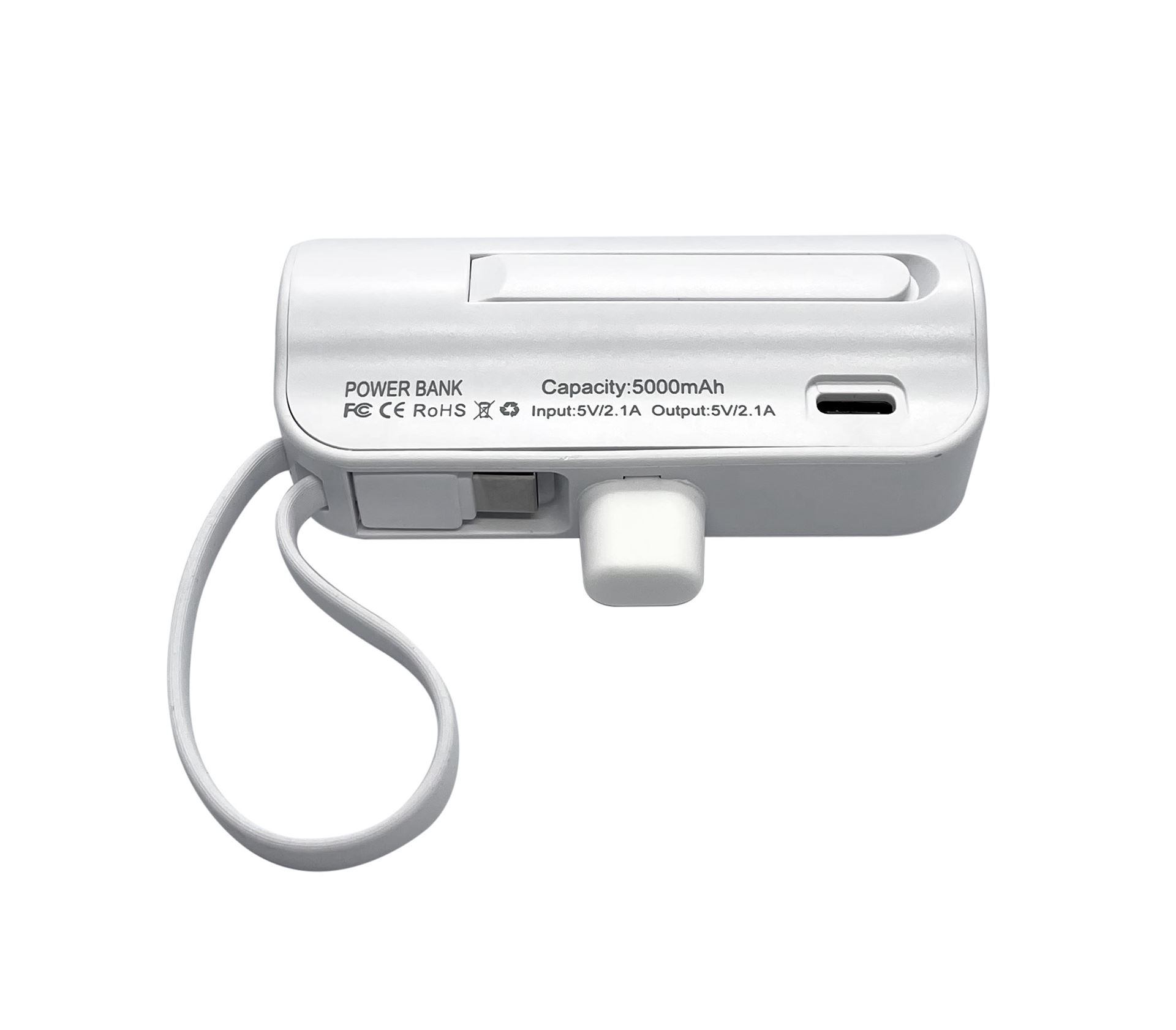 Портативна міні-батарея 5000 mAh XON PowerBank MiniCharge USB Type-C + USB Type-C (DC5CC 6747) Біла