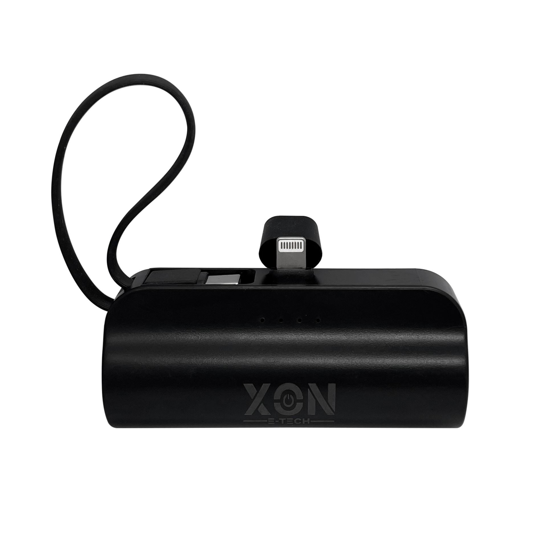 Портативна міні-батарея 5000 mAh XON PowerBank MiniCharge Lightning + USB Type-C (DC5LC 6754) Чорна