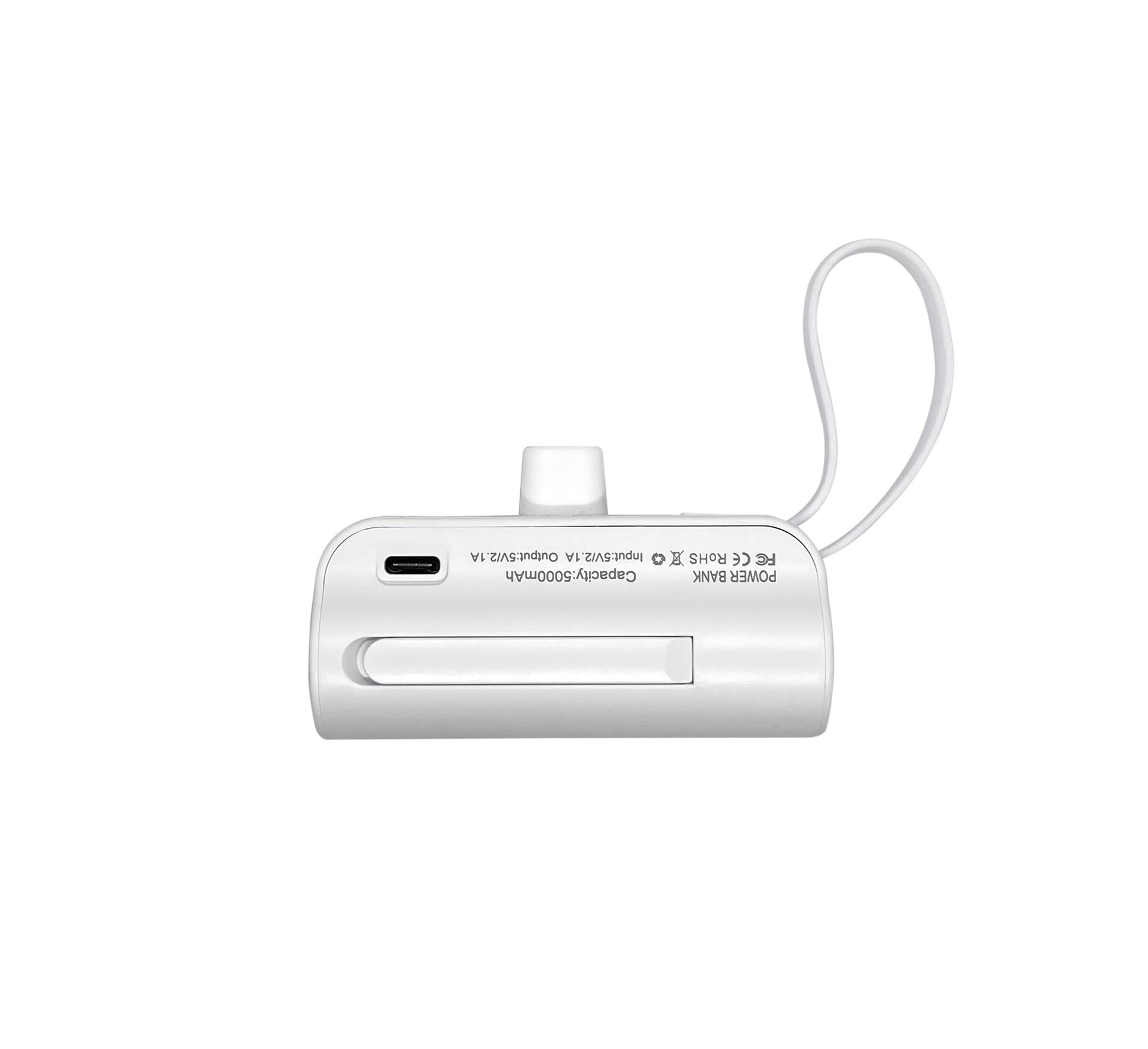 Портативна міні-батарея 5000 mAh XON PowerBank MiniCharge Lightning + USB Type-C (DCL5LC 6761) Біла