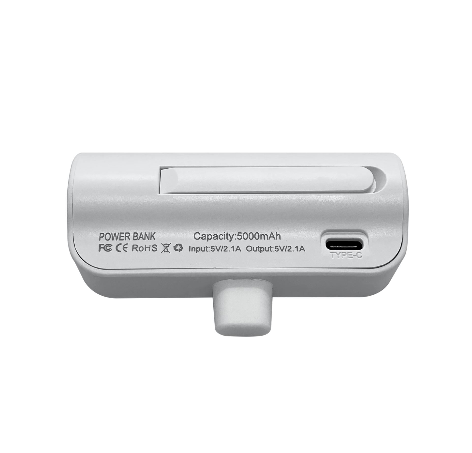 Портативна міні-батарея 5000 mAh XON PowerBank MiniCharge USB Type-C (DC5CE 6785) Біла