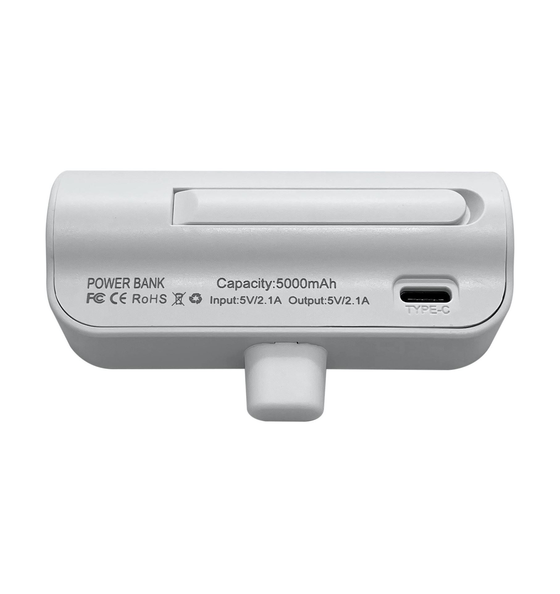 Портативна міні-батарея 5000 mAh XON PowerBank MiniCharge Lightning (DC5LE 6808) Біла