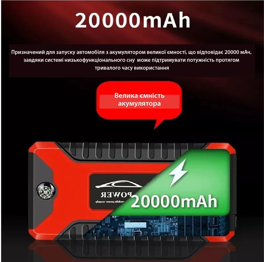 Портативна батарея XON PowerBank AutoCharge (TC1X) 20000 mAh Black