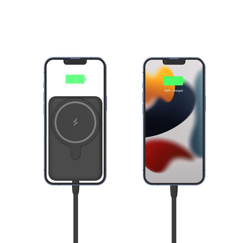 Портативна бездротова батарея XON PowerBank Magsafe Stand 5000 mAh Black