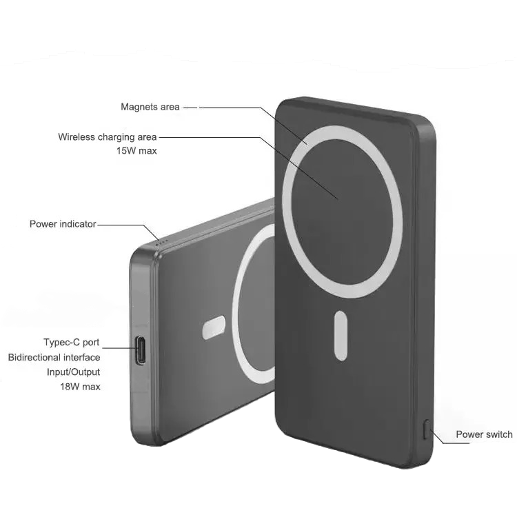Портативная беспроводная батарея XON PowerBank Magsafe X1 5000 mAh Black