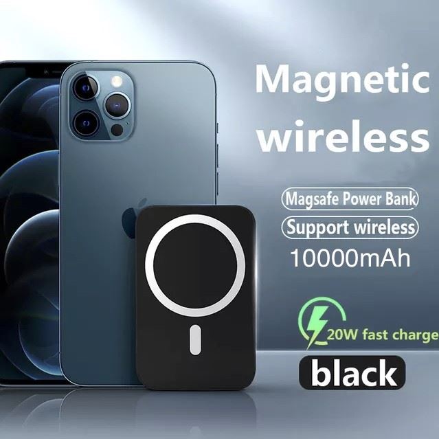 Портативна магнітна бездротова батарея 10000 mAh XON PowerBank Magsafe X1 15W Black (5060948064606)