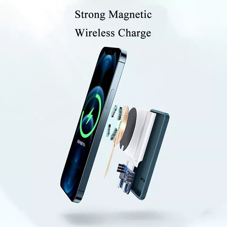 Портативна магнітна бездротова батарея 10000 mAh XON PowerBank Magsafe X1 15W Black (5060948064606)