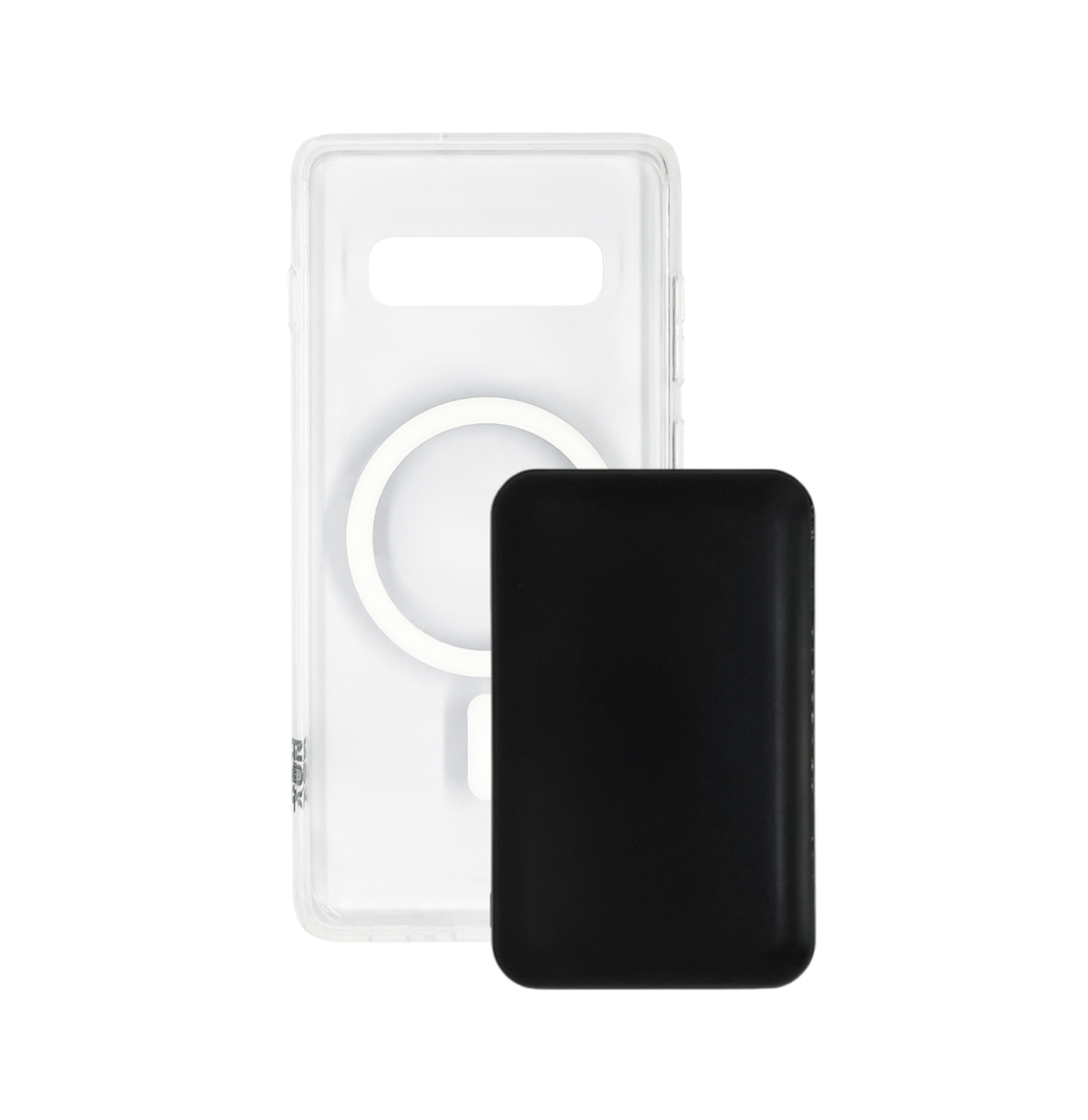Чохол з бездротовою батареєю XON 10000 mah для Samsung S10 Plus BatteryCase Прозорий / Чорний (3128)