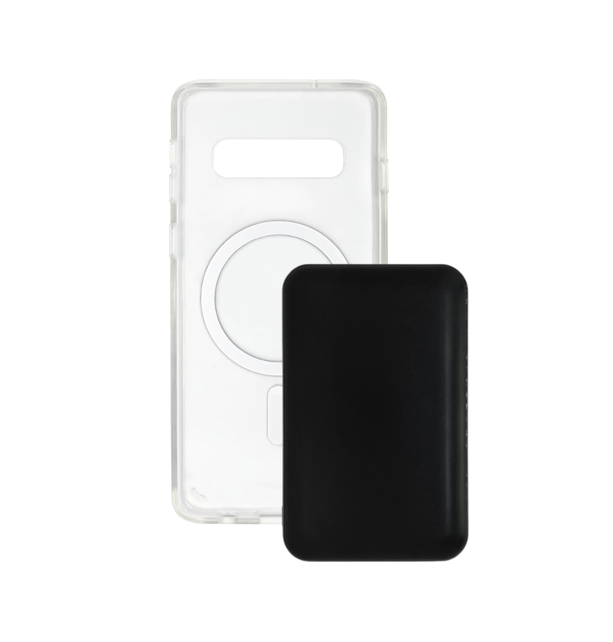 Чохол з бездротовою батареєю XON 10000 mah для Samsung S10 BatteryCase Прозорий / Чорний (3128)