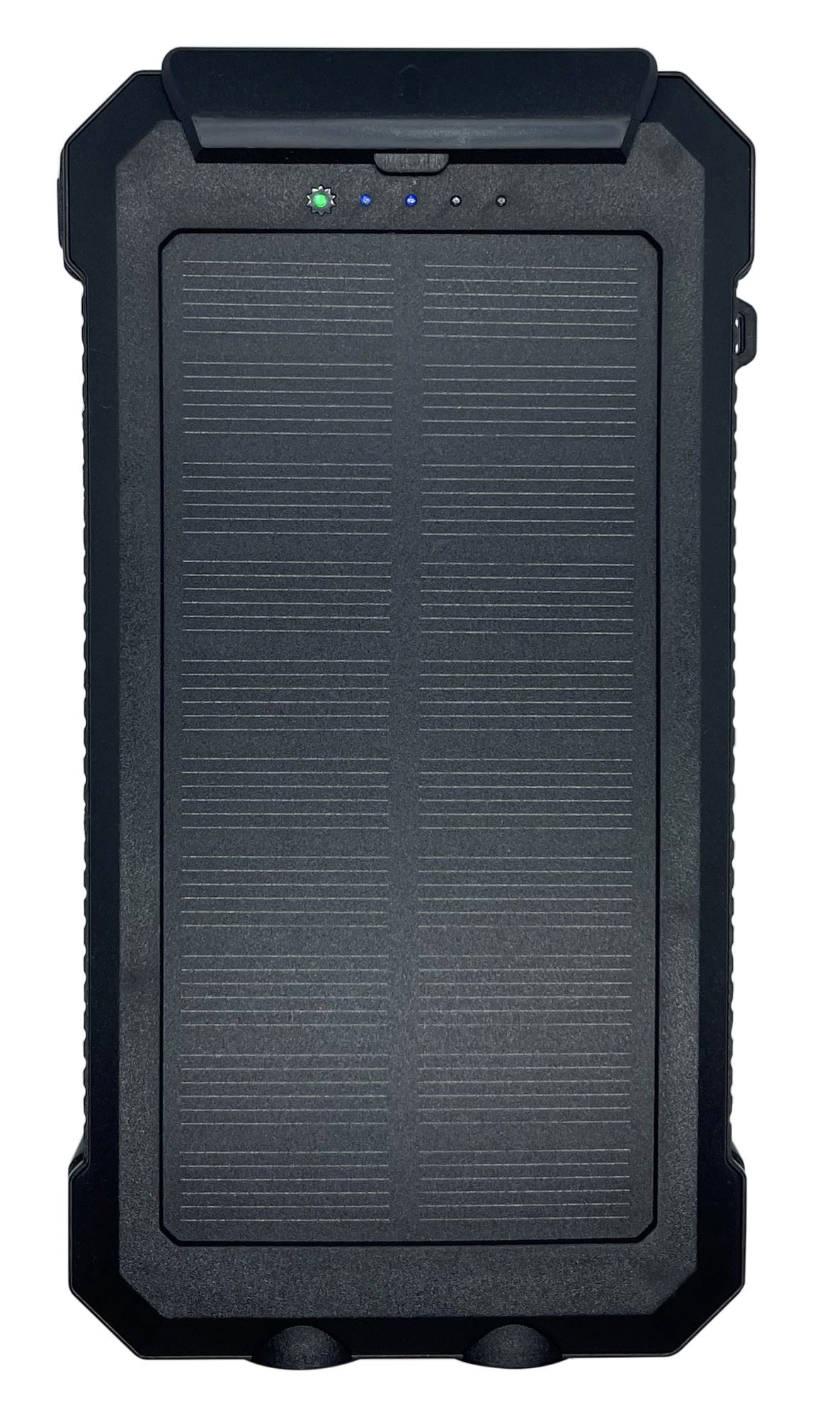 Портативная батарея 30000 mAh с функцией зарядки от солнечной энергии XON PowerBank SolarCharge (TC3S) Black (5060948063272)