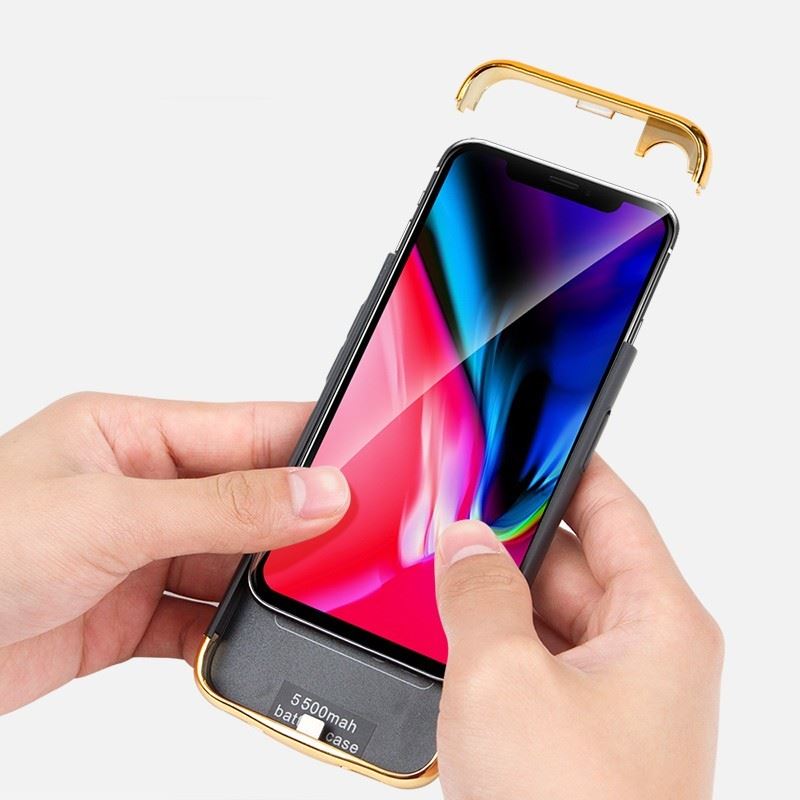 Чохол-акумулятор XON PowerCase для iPhone XS Max 6000 mAh Чорний/Золотий (PCBS1110360G 2070)