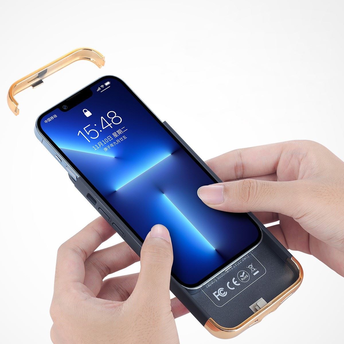 Чохол-акумулятор XON PowerCase для iPhone 13 Pro Max 6000 mAh Black/Gold