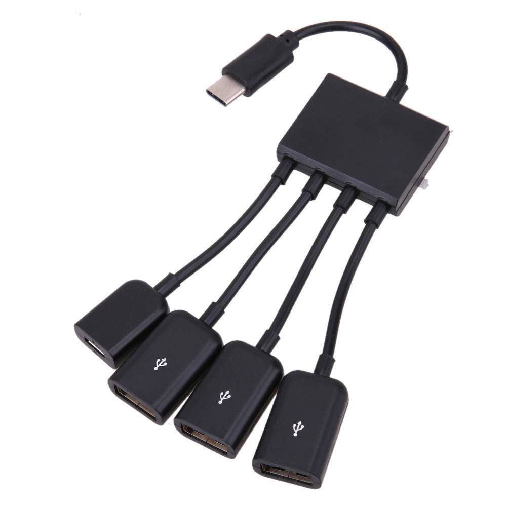 USB-хаб XON SmartHub Type-C на 4хUSB2.0 Чорний (UHAWP040042B 4989)
