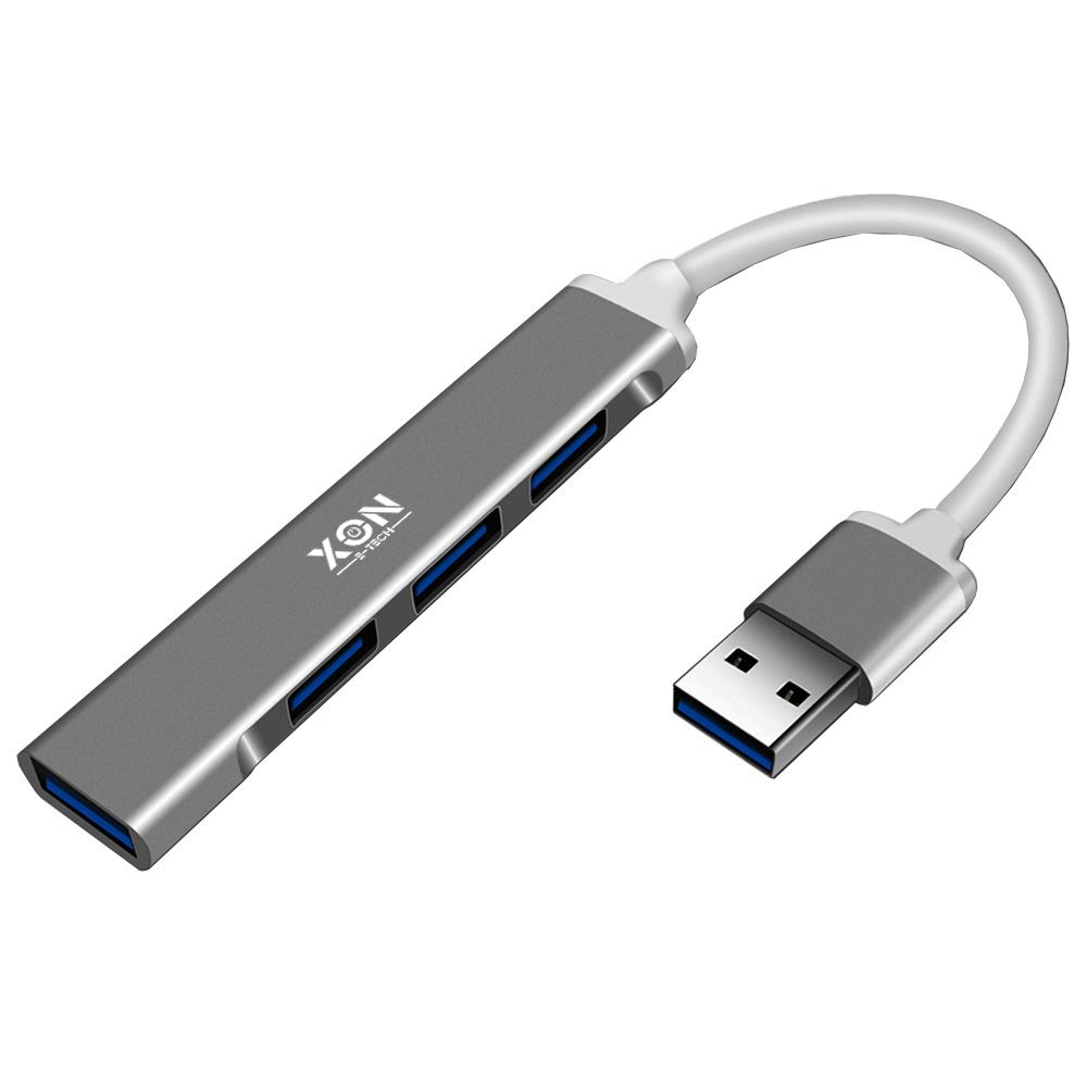 USB-хаб XON SmartHub USB3.0 + 3хUSB2.0 Сірий (UHAXM041332G 4958)