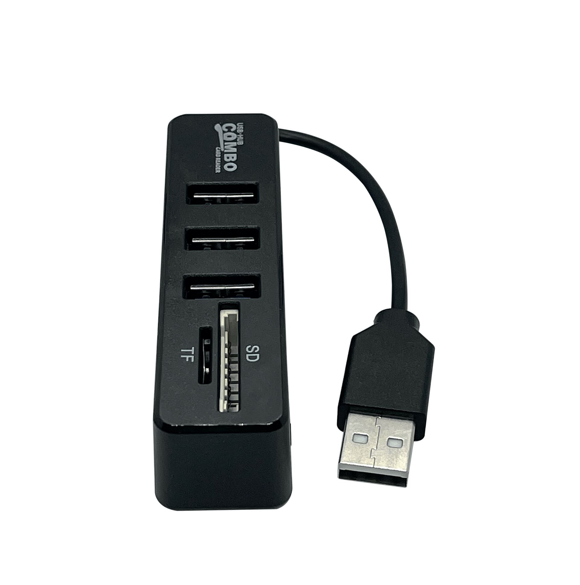 USB-хаб XON SmartHub 5 в 1 (SD/TF + 3xUSB2.0) Чорний (UHAHP050032B 5054)