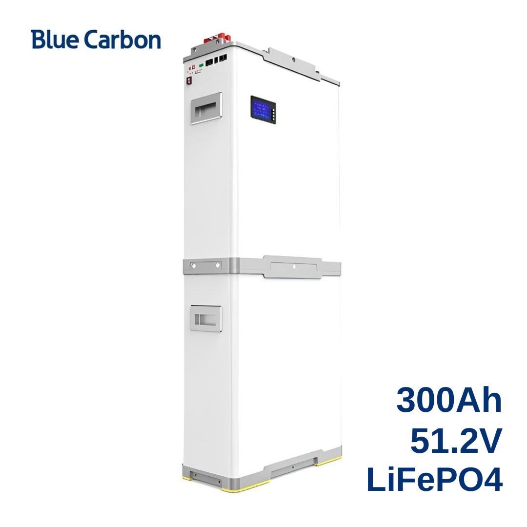 Акумулятор LiFePO4 Blue Carbon 51.2V 300Ah PowerBattery (XBLFSD4830AW 3206) Білий