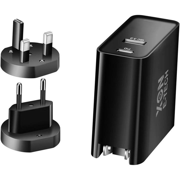 Зарядний пристрій XON PowerCharge 65W (PD65) USB Type-C (PCCW0065AC0B 5917) Чорний