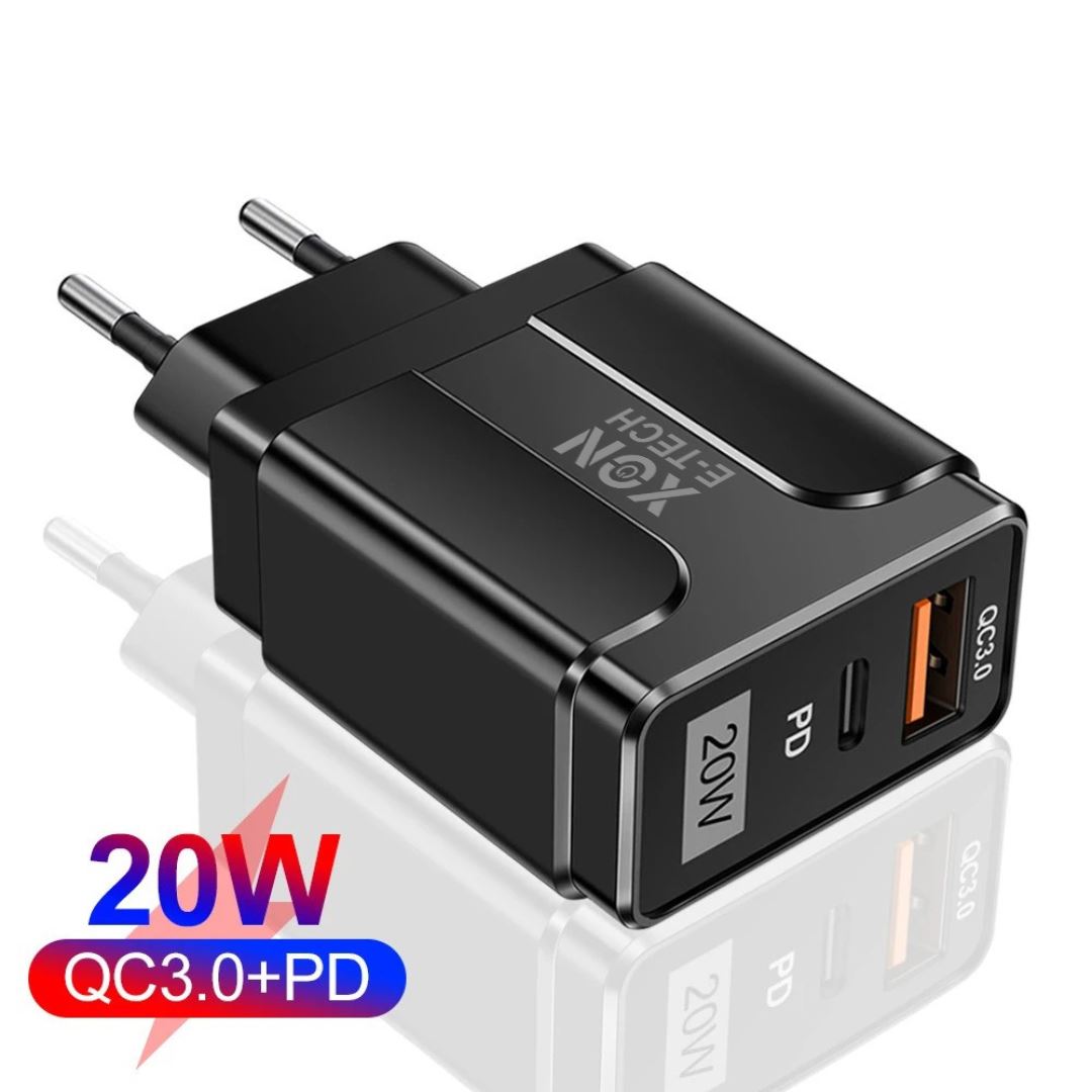Зарядний пристрій XON PowerCharge 20W (PD20) USB Type-C (PCWA020020A1С1B 6136) Чорний
