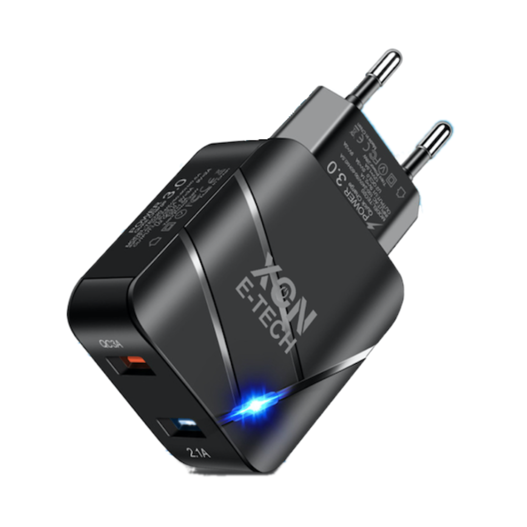 Зарядний пристрій XON PowerCharge 18W (QC3.0) USB Type-А (PCWC018018A2С0B 6174) Чорний