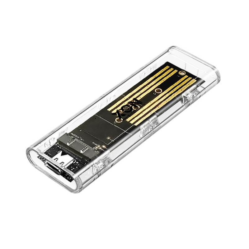 Внешний карман с дисплеем XON MemoryCase для M.2 NVMe (PCIe) USB 3.1 Type-C (XSC4C13NV1PT 2148) Прозрачный