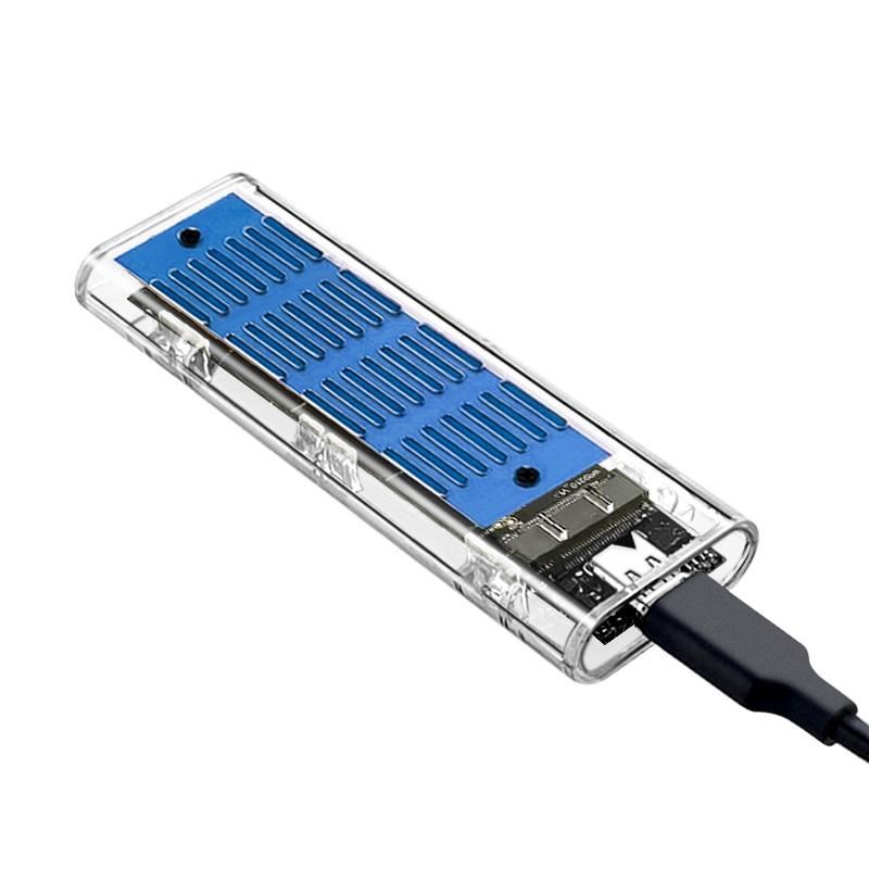 Внешний карман с радиатором XON MemoryCase для M.2 NVMe (PCIe) USB 3.1 Type-C (XSC5C13NV1PT 2155) Прозрачный