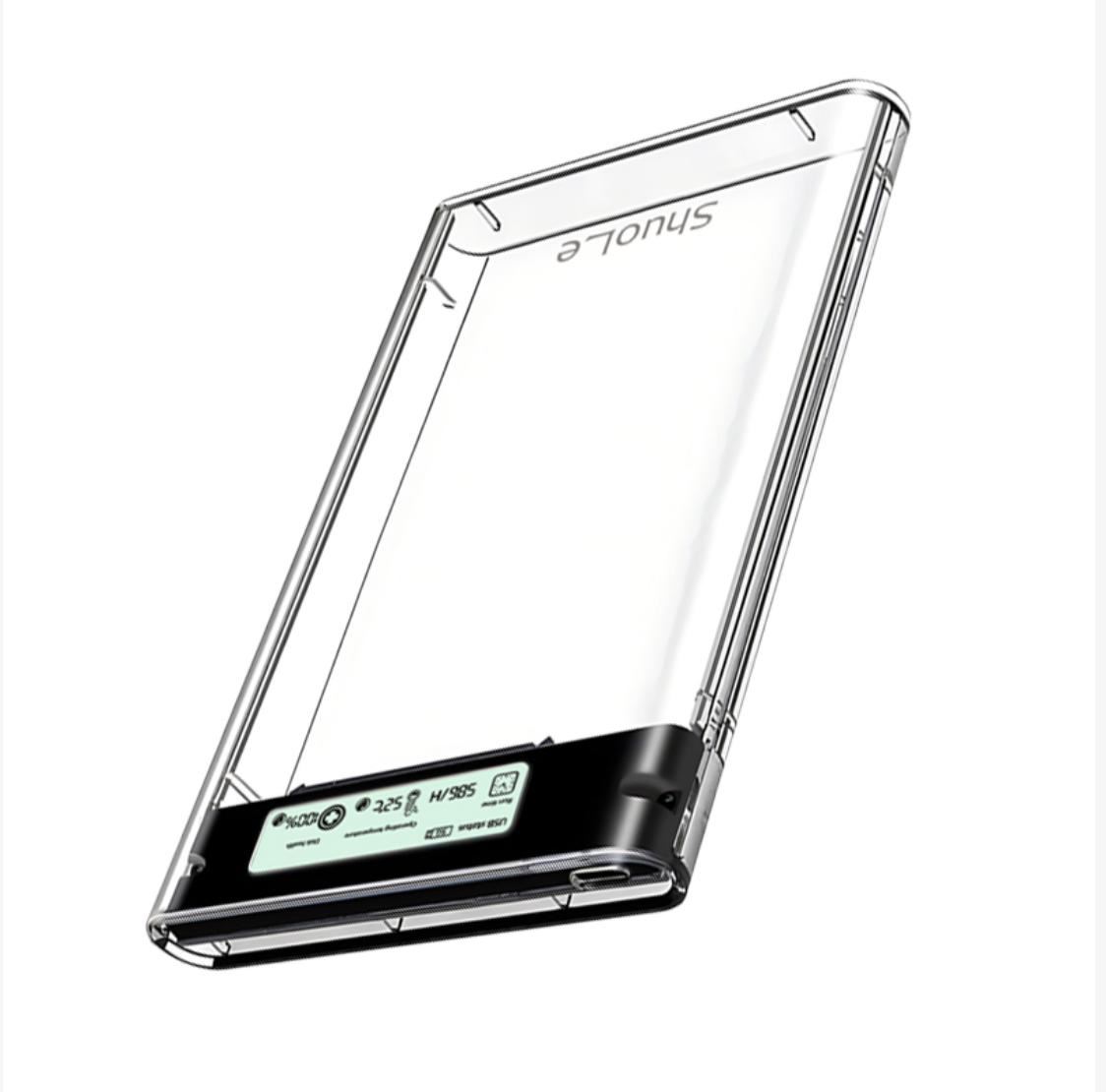 Внешний карман с дисплеем XON MemoryCase для 2.5" SATA HDD/SSD USB 3.1 Type-C (XHC2C13S21PT 2209) Прозрачный