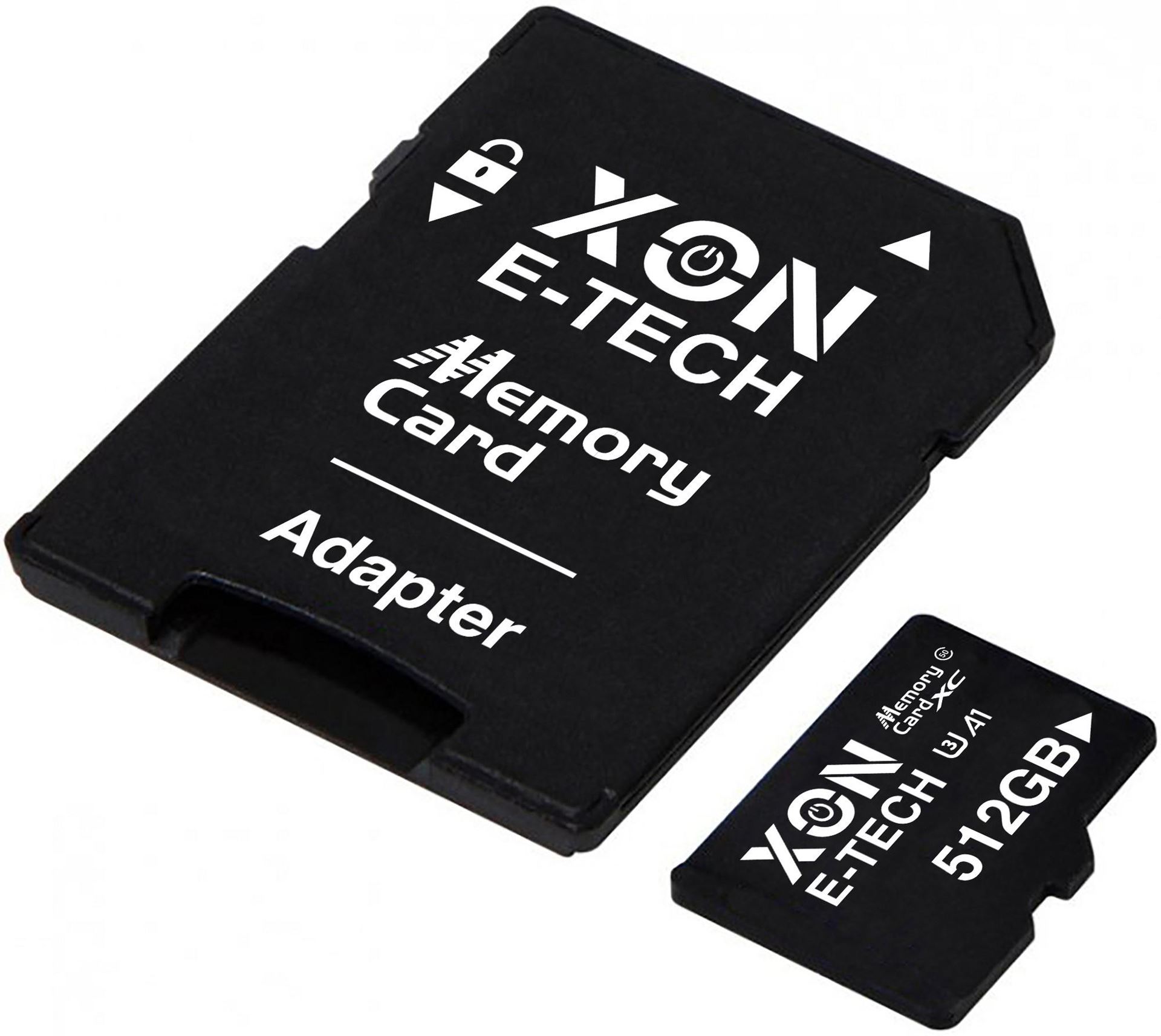 Карта пам'яті XON microSDXC 512GB Class 50 (A1) UHS-I/U3 + SD adapter (MCXC5512BA 3541) Чорна