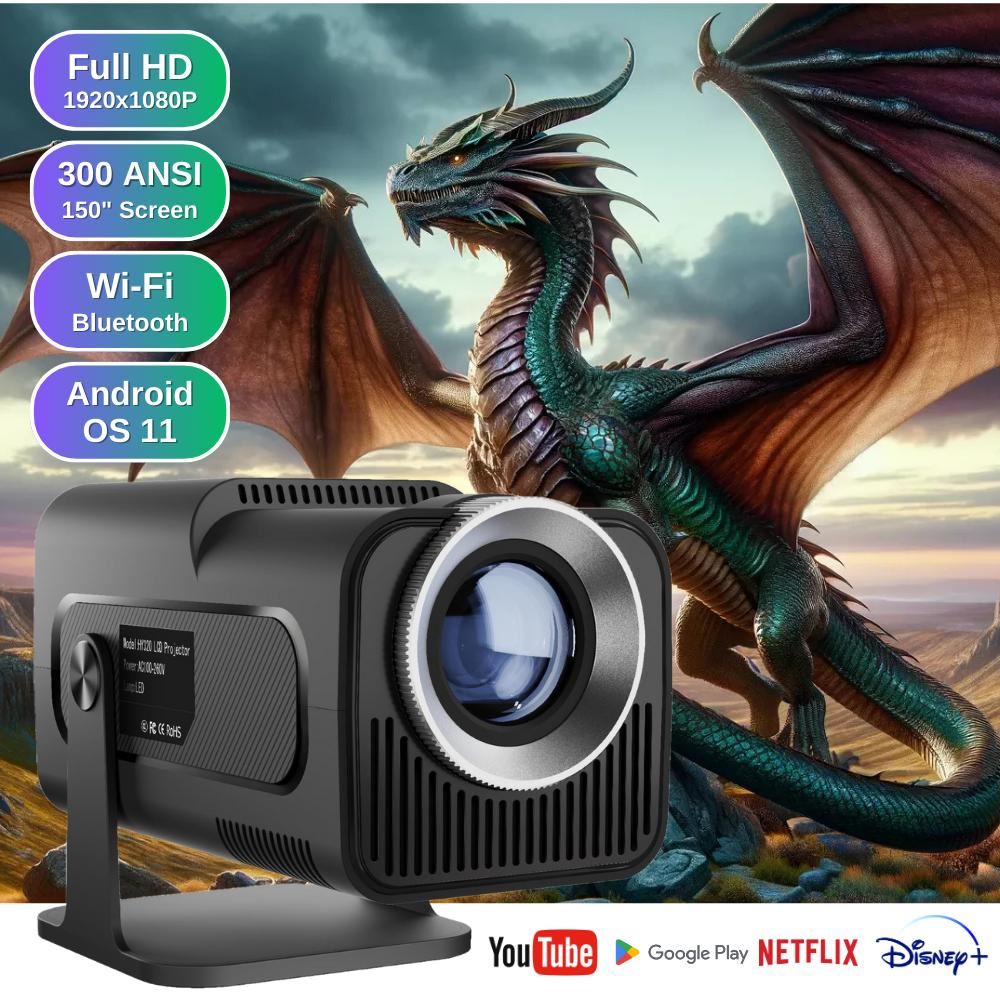 Проектор XON SmartView X-Pro Full HD 1920х1080Р, 4K, Wi-Fi, Android, 10000Lm (XVPA1910AB 0823) Черный