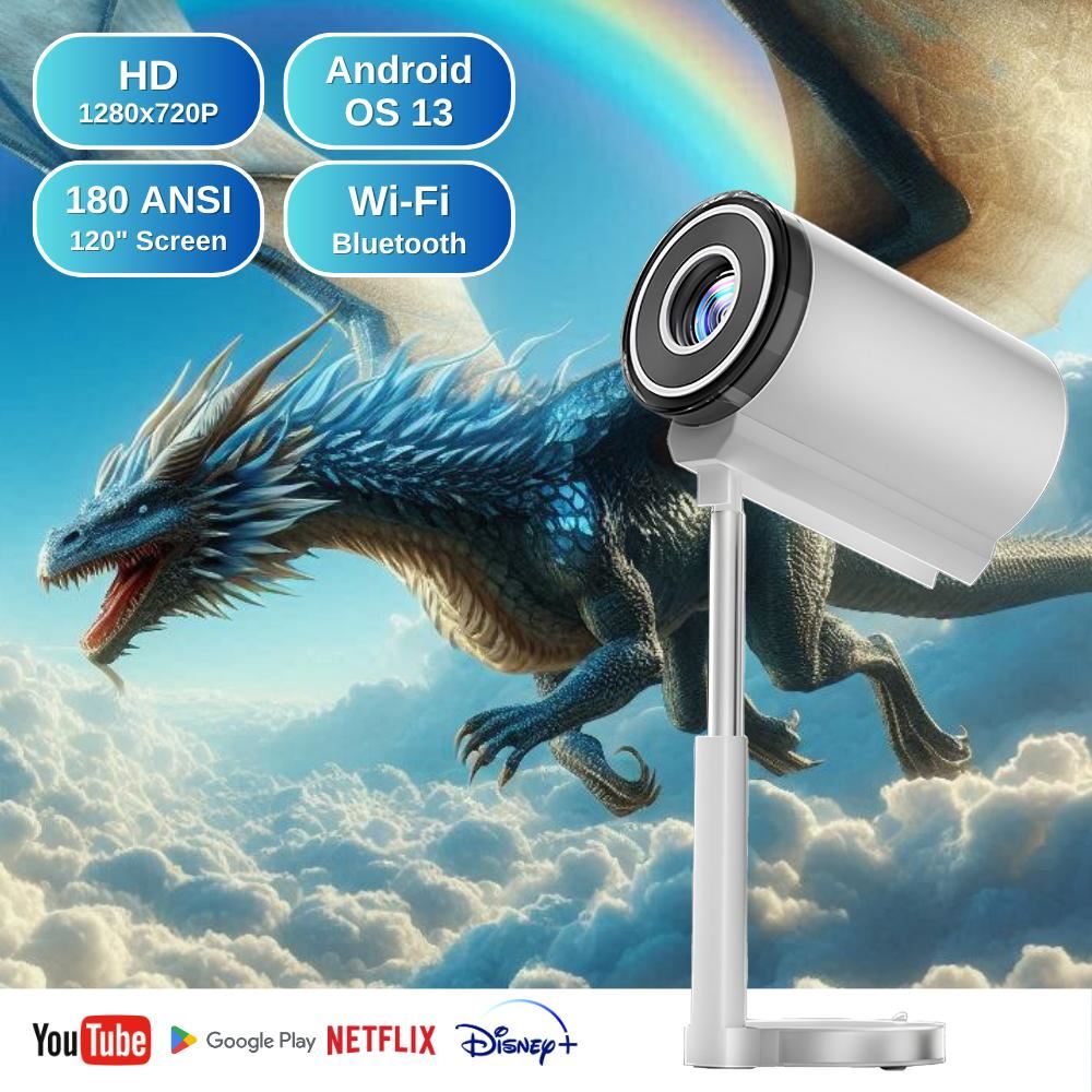 Проектор XON SmartView X-Flex 1280x720P, 4K, Wi-Fi, Android, 6000Lm (XVPF1207AW 3558) Белый