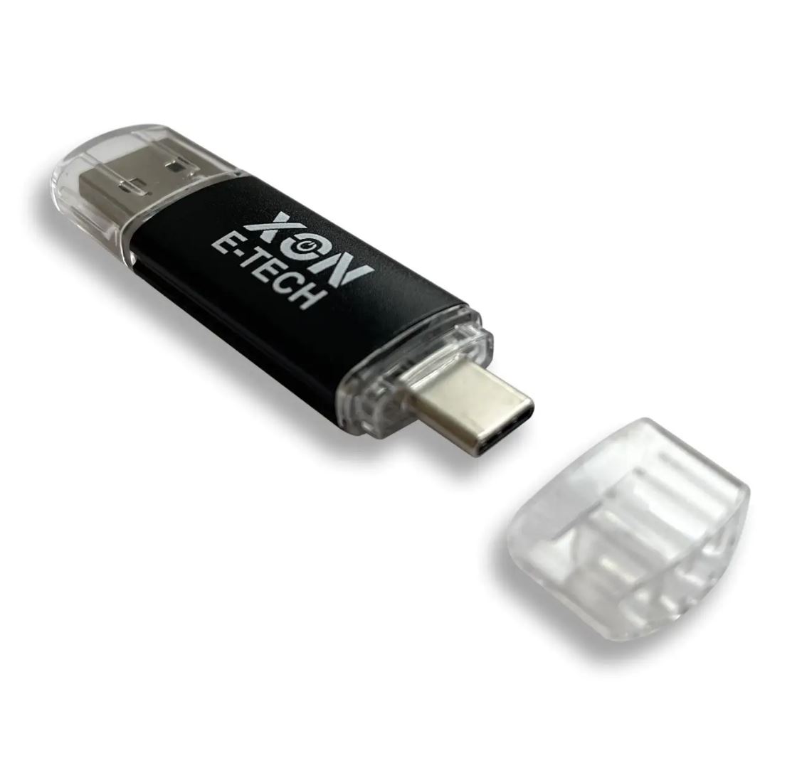 Флеш-накопитель XON FlashDrive DuoConnect 128GB (USB 3.0 + USB Type-C) Черный (FX3DX128MB 7577)
