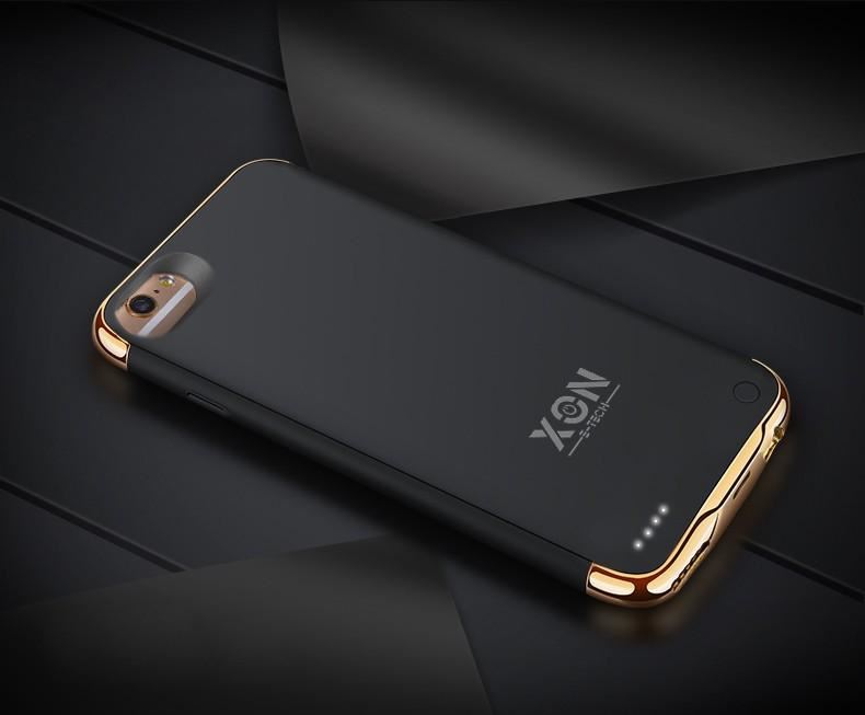 Чохол-акумулятор XON PowerCase для iPhone 6/6S/7/8 3500 mAh Чорний/Золотий (PCBS1108135G 1257)