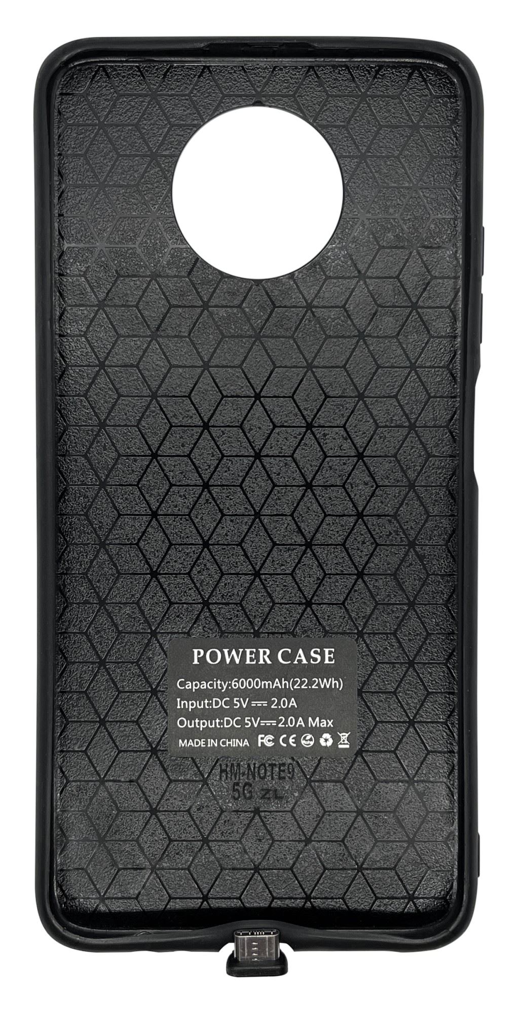 Чохол-акумулятор XON PowerCase для Xiaomi Redmi Note 9 6000 mAh Чорний (PCBS3409168B 1592)