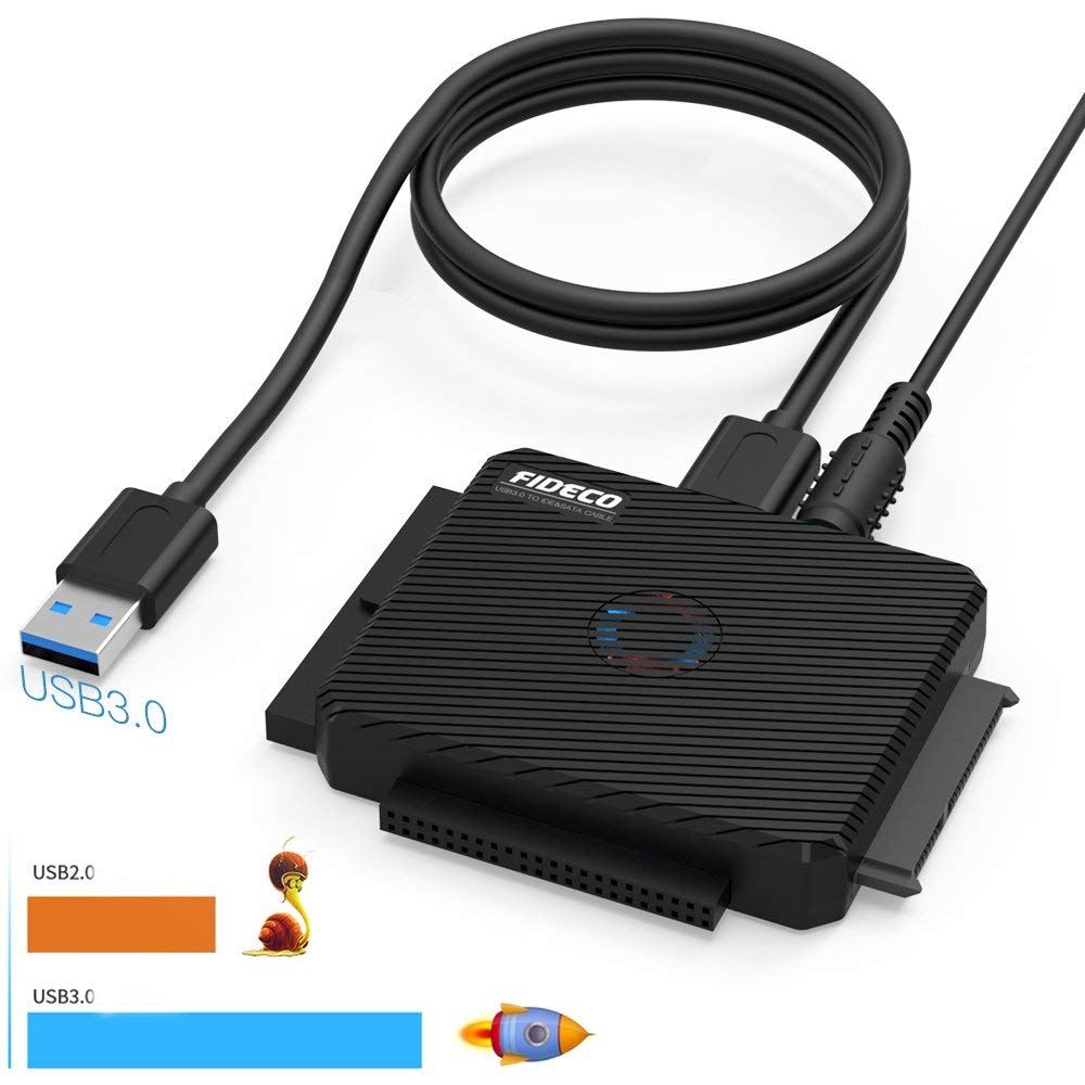 Док-станция Fideco для 2.5"/3.5“ SATA/IDE HDD/SSD USB 3.0 (FDS4SA0SI3PB 2636) Черная
